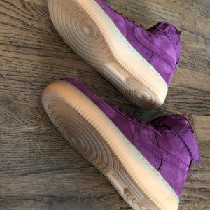 Boys purple suede Air Force one high top
